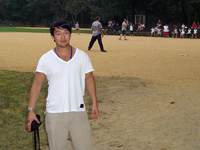 David i Central Park, New York.