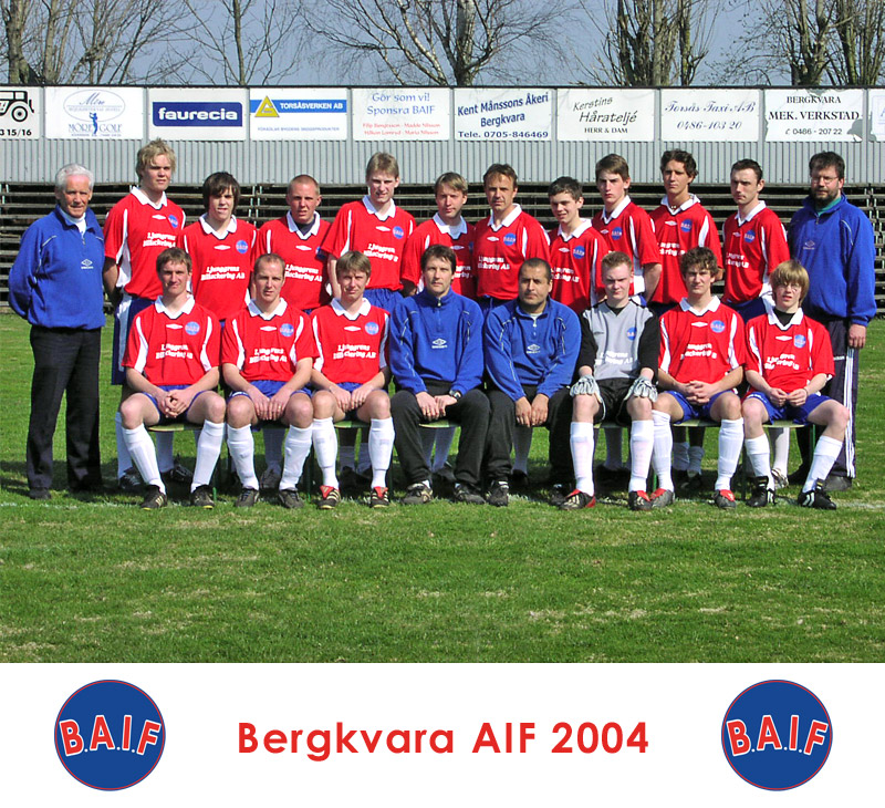 Lagfoto Bergkvara AIF 2004, seniortrupp