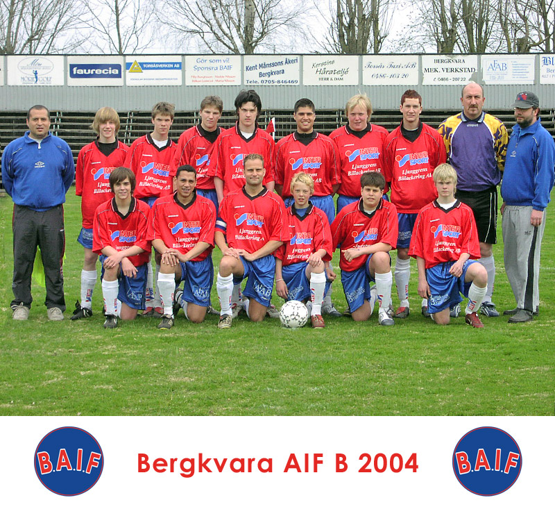 Lagfoto Bergkvara AIF 2004, seniortrupp